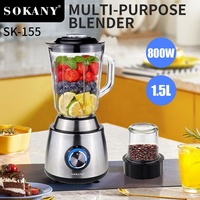 Sokany Blender 2 In 1 Sap Blender Fruit Groente Blending Mixer Antislip Rubberen Voetjes Mixer SK-155