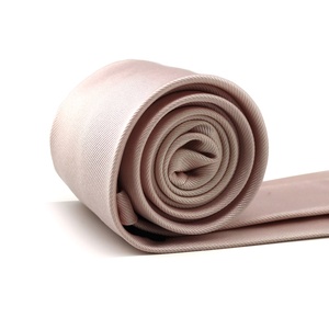 Shengzhou Fabricant Vente en gros Cravate personnalisée Jacquard tissé gros-grain <span class=keywords><strong>Repp</strong></span> couleur unie luxe hommes 100% Cravates en soie Nude - Product Image 4