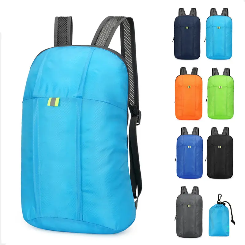 2023 popular design outdoor folding bag custom logo waterproof promotional foldable sport backpack