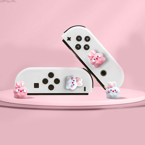 4XCute Little Rabbit Joystick Thumb Grips pour Nintendo Switch Controller Rubber Protective Joystick Cover Thumbstick Grip - Product Image 4