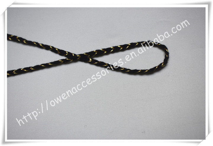 Échantillon gratuit Conception Personnalisée 0.5 cm Or Tresse Garniture pour Vêtements