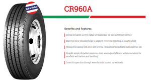 Pneus de camion Zc- 7.5R16 8.25R16 245/70R17.5 CR970A Nouveau motif à nervures droites simplifiées améliorant les performances - Product Image 5