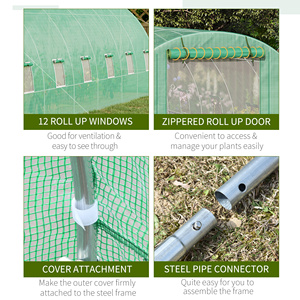 Groworld <span class=keywords><strong>Petit</strong></span> <span class=keywords><strong>tunnel</strong></span> de <span class=keywords><strong>jardin</strong></span> en polyéthylène <span class=keywords><strong>pour</strong></span> serre en plastique facile à assembler <span class=keywords><strong>pour</strong></span> la croissance efficace des plantes potagères Cadre en métal - Product Image 5