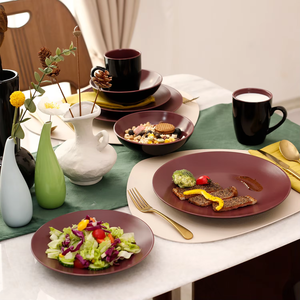 ชุดจานชามเซรามิคทรงกลมสำหรับโปรโมชั่นเดือนกันยายน แก้วกาแฟ ดีไซน์หรูหรา สะอาด ง่ายต่อการใช้งาน ชุดอาหารค่ำสำหรับงานแต่งงาน - Product Image 2