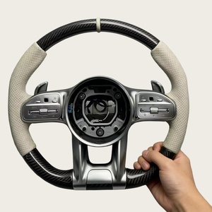 Volant sport en carbone pour Mercedes Benz Classe A, <span class=keywords><strong>C</strong></span>, E, <span class=keywords><strong>AMG</strong></span> W166, W176, W204, W205, W213, W463, GLC, Série <span class=keywords><strong>300</strong></span> - Vente Flash - Product Image 6