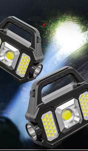 Linterna Táctica Recargable Solar al por Mayor, con Zoom, Impermeable, Bombillas para Lámparas, Puede Cargar el Teléfono Móvil, para Camping - Product Image 4