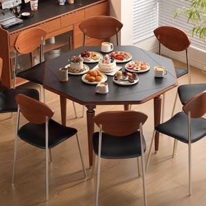 Vintage Style Solid Wood Convertible Dining <b>Table</b> And Chair Set 6 Piece Midcentury Modern <b>Pine</b> Dining Room Set - Product Image 1