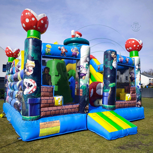 Château gonflable commercial en PVC <span class=keywords><strong>pour</strong></span> enfants avec toboggan, aire de jeux gonflable, château gonflable, parc d'attractions gonflable avec toboggan - Product Image 1