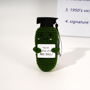 Tay Móc năng lượng tích cực nhỏ dưa chuột dưa chuột móc đồ chơi phổ biến cảm xúc hỗ trợ dệt kim nhồi bông búp bê sang trọng - Product Image 6