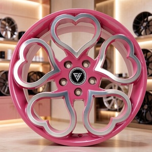 Rines Personalizados Forjados en Forma de Corazón <span class=keywords><strong>Rosa</strong></span> de 17, 18, 19, 20, 21 y 22 Pulgadas, Aptos para <span class=keywords><strong>Volkswagen</strong></span> <span class=keywords><strong>Beetle</strong></span>, Toyota, Audi, Porsche - Product Image 1