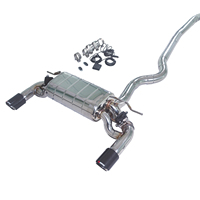 Sistema de escape Cat-Back con brida reforzada para BMW 440i B58 3.0T 2017, con silenciador antirruido, válvula remota, puntas de carbono y kit T304