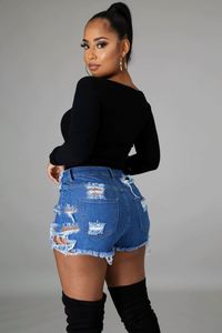 HANOU Abbigliamento Donna Y2K, Outfit da Festival, Abbigliamento Rave, Vestiti Casual da Donna, Shorts in Denim con Zip e Bottoni - Product Image 6