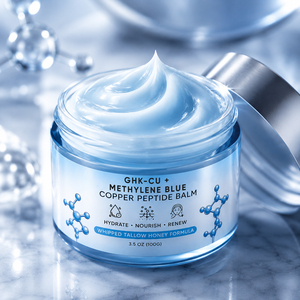 Balsamo Idratante Viso 100g con Sego di Manzo Grass-Fed Halal, Miele e Peptidi di Rame Blu GHK-Cu, a Marchio Privato - Product Image 1
