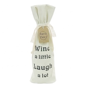 Sinh thái thân thiện tái sử dụng túi tùy chỉnh in ấn logo đóng gói chai rượu vang vải dây kéo túi - Product Image 3