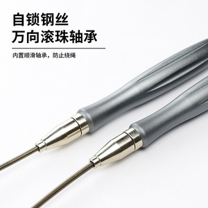 Cuerda para saltar de alambre de acero y aleación de aluminio Junye para adultos y niños, equipo de ejercicio deportivo para entrenamiento físico, duradero - Product Image 2