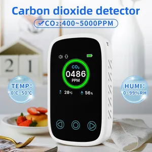 Analyseur de qualité de l'air 3 en 1, testeur de CO2, de température et d'humidité, écran LCD, capteur NDIR, détecteur de monoxyde, utilisation en intérieur, alarme vocale - Product Image 1