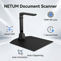 Scanner de livres Netum SD-2000 haute vitesse avec source de lumière CCD, résolution 8MP, caméra CMOS pliable A3/A4 avec enregistreur vidéo