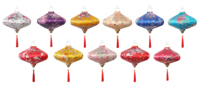 JNZ2237 Lanterne vietnamienne colorée en forme de mélange Décoration de festival personnalisée Lanterne en papier ennemi Vente en gros