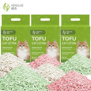 Usine ODM/OEM, vente en gros, litière pour chat biodégradable 100% naturelle, 3 mm, tofu, thé vert - Product Image 5