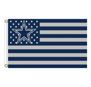 Bandera Personalizada al por Mayor con Diseño de Rayas de la Bandera Americana, 32 Equipos, Dallas <span class=keywords><strong>Cowboys</strong></span>, 90*150cm, para Interiores/Exteriores, Fiestas, Celebraciones y Eventos - Product Image 1