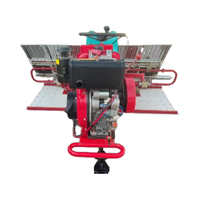 Spacement réglable 6 rangées planteuse de riz haute efficacité agricole manivelle manuelle machine de plantation de riz moteur noyau d'engrenage