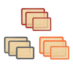 맞춤형 BPA 무료 비 스틱 실리콘 베이킹 매트 실리콘 베이킹 팬 라이너 내열성 재사용 가능한 실리콘 베이킹 시트 - Product Image 5