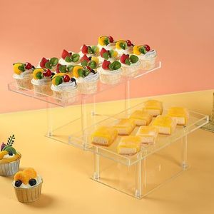 Exhibidores de Acrílico Transparente Ecológicos Tipo Soporte para Mesa de Postres, Elevadores para Buffet, Cupcakes, Pasteles y Golosinas - Product Image 3