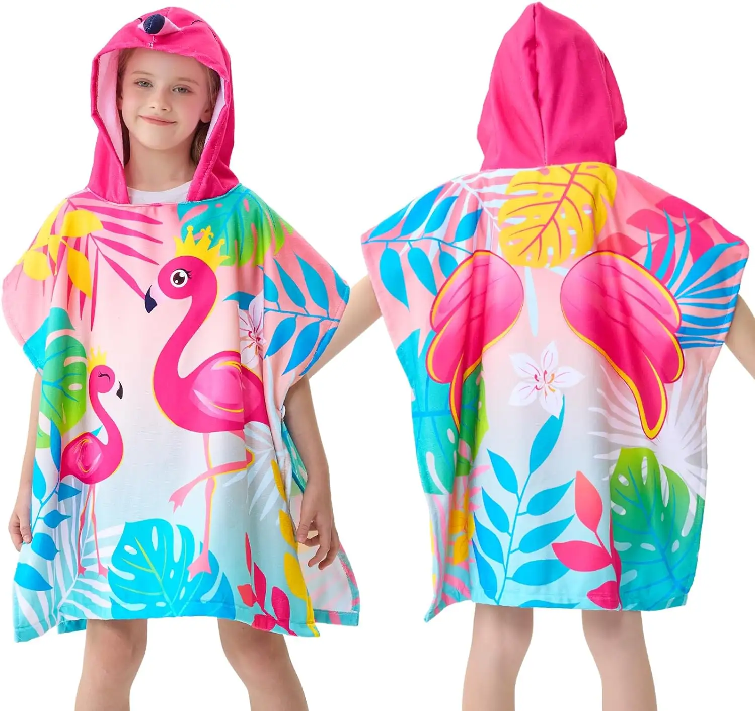 quick dry changing robe hooded poncho with logo kids beach towels wholesale