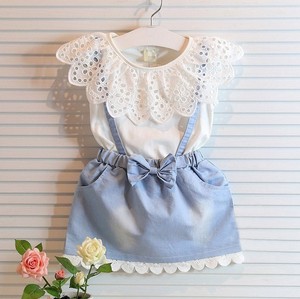 ชุดเสื้อผ้าเด็กขายส่ง กระโปรง+เสื้อ สำหรับฤดูร้อน - Product Image 1