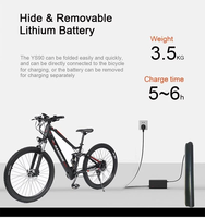 Vélo électrique Randride YS90B 27,5 pouces 1000W sans batterie, VTT électrique 27 vitesses