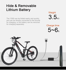 จักรยานไฟฟ้า Randride YS90B ขนาด 27.5 นิ้ว 1000 วัตต์ ไม่มีแบตเตอรี่ จักรยานเสือภูเขาไฟฟ้า 27 สปีด - Product Image 3