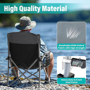 <span class=keywords><strong>Sillas</strong></span> Plegables Portátiles de Oxford 600D Modernas para Exteriores, Camping, Senderismo, <span class=keywords><strong>Playa</strong></span>, Pesca, Jardín, Picnic, Hotel, Respaldo Alto - Product Image 6
