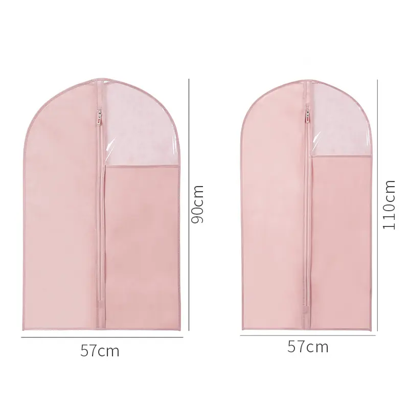 Copriindumento con Logo personalizzato per vestiti copertura antipolvere vestito da viaggio vestito rosa borse per indumenti borsa per abbigliamento di alta qualità