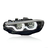 Faros Delanteros Originales Plateados IKON Auto V3 para BMW Serie 4 F32 F36 M4 F82 F80 13-19, Luces Diurnas Tricolor Amarillo Blanco Ámbar