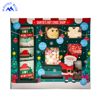 Juego de Regalo Navideño Personalizado a Precio de Fábrica con Surtido de Delicias Festivas: Mezcla de Chocolate Caliente, Galletas, Malvaviscos y Menta