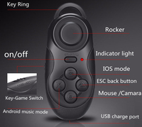 Contrôleur de jeu vidéo sans fil Mini VR, caméra pour Selfie, télécommande, souris, contrôleur de jeu, pour IOS et Android, vente en gros