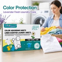 Zourunan - Hojas de Lavandería Ecológicas Naturales con Aroma a Lino, Diseño Personalizado, 200+640 Unidades, Protección para Ropa Blanca, Atrapador de Color