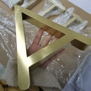 Lettere Personalizzate 3D in Ottone Dorato <span class=keywords><strong>per</strong></span> Insegne Esterne di <span class=keywords><strong>Negozi</strong></span> - Product Image 3