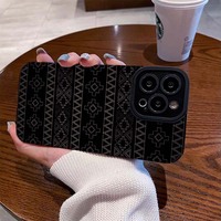 Coque de téléphone portable en cuir artificiel TPU avec impression de lignes multi-styles pour iPhone X Xr Xs 11 12 13 14 15 16 17 18 Pro Max