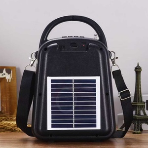 Năng lượng mặt trời <span class=keywords><strong>Powered</strong></span> xách tay không dây <span class=keywords><strong>mini</strong></span> BT Loa Loa siêu trầm Túi thiết kế Stereo Bass FM Đài phát thanh hỗ trợ TF/ USB Loa - Product Image 4