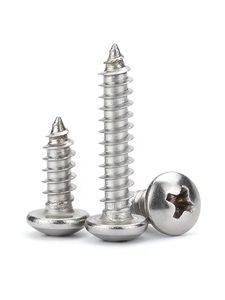 Round Head Self-Tapping <strong>Screws</strong> - Stainless Steel Fasteners for <strong>Wood</strong> &amp; Furniture Assembly - Product Image 1
