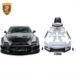 Kit carrosserie <span class=keywords><strong>GTR</strong></span> R35 pour <span class=keywords><strong>Nissan</strong></span> <span class=keywords><strong>GTR</strong></span>, ensemble pare-chocs avant et arrière, jupes latérales, extensions d'ailes, kit carrosserie en fibre de verre LB.3 - Product Image 1