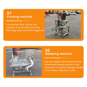 Línea de Producción de Hamburguesas Totalmente Automática, de Grado Alimenticio, para <span class=keywords><strong>la</strong></span> Formación y Fritura de Carne, para Operaciones de Cadenas de Comida Rápida de Alto Volumen - Product Image 2