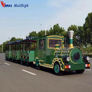 Manèges de parc d'attractions bon marché Grands trains sans rails 27 places Train touristique à batterie - Product Image 2