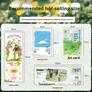 Cartes Alien personnalisées en papier semences Cartes postales de dessins animés Billets d'entrée pour germination Billets de loterie Personnalisation imprimée - Product Image 5