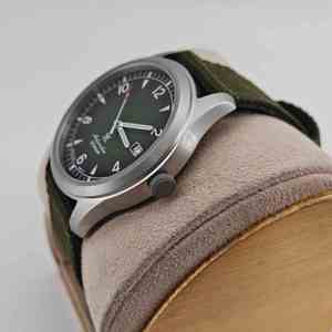 Orologio Meccanico Automatico di Alta Qualità per Uomo, Cassa in Acciaio Inossidabile, Quadrante Luminoso Satinato Nero Verde Blu, Data, per Avventure all'Aperto - Product Image 5
