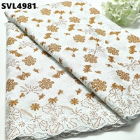 Tissu en dentelle de voile 100 % coton de haute qualité, dentelle de voile suisse avec appliqué du Mexique pour mariage et fête
