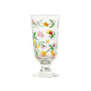 Gobelet coréen à marguerite bordée d'or tulipe française verre court mignon tasse à vin rouge isolé pour verres à champagne et flûtes - Product Image 4