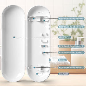 Estuche de viaje para cepillo de dientes eléctrico de plástico duro duradero, estuche para cepillo de dientes eléctrico sónico Compatible con accesorios de juego de baño <span class=keywords><strong>IO</strong></span> - Product Image 4