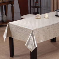 Nappe en PVC métallisé à micro-motifs RNPT Champagne, avec support tissé, imperméable et facile à nettoyer, pour table à manger